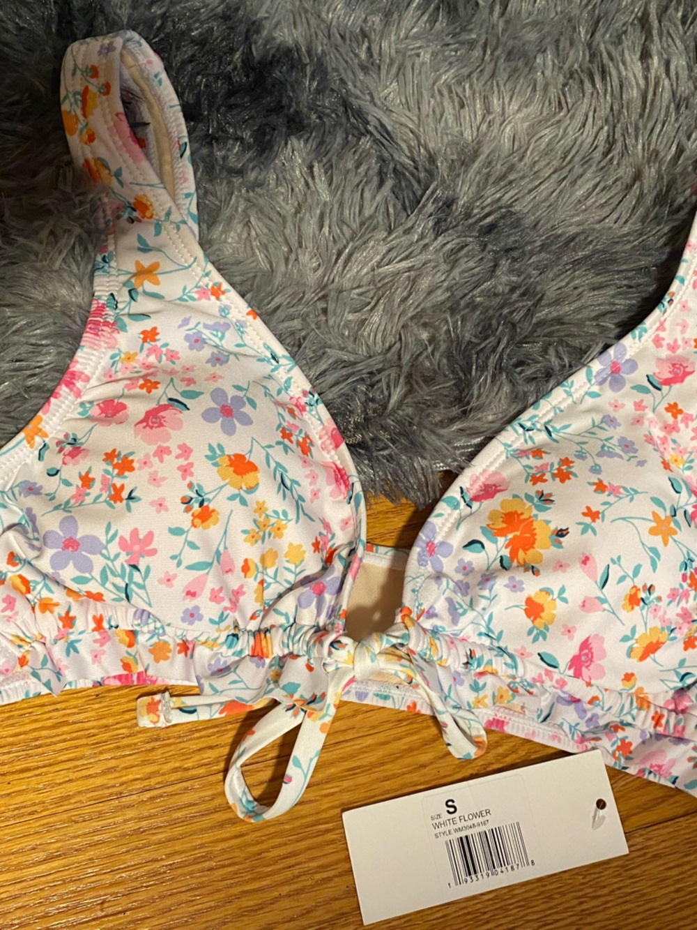 NWT Social Angel Floral Bikini Top - Picture 4 of 6